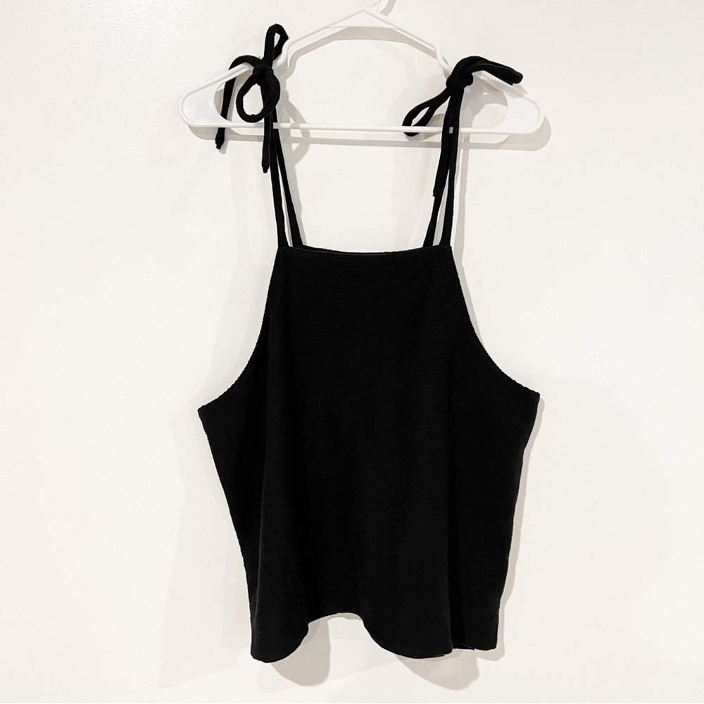Madewell Texture & Thread Tie-Shoulder Square Neck Tank Size XL